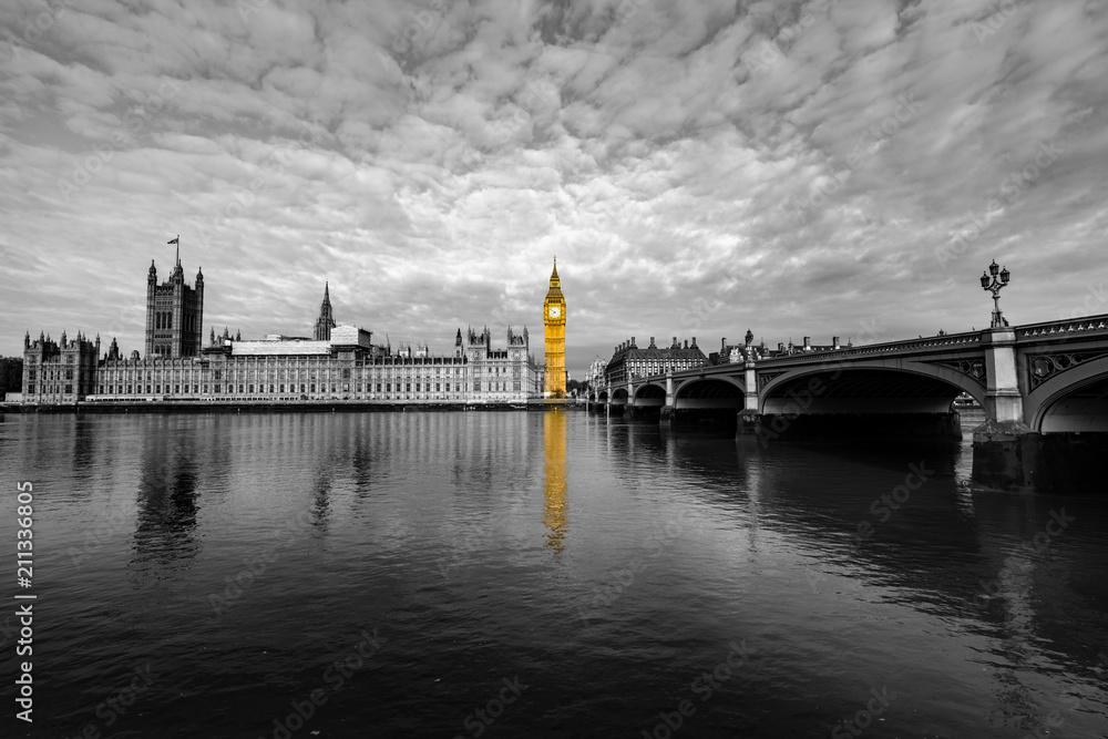 London Big Ben and House of Parliament in London. England - abstract view 