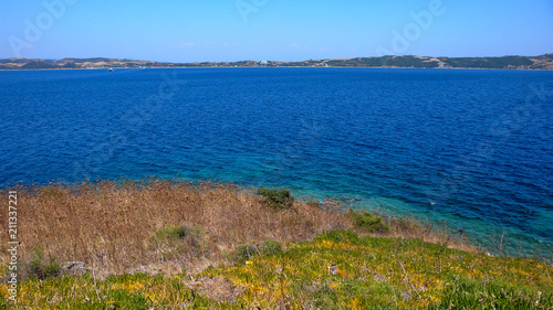 Coastline of Ammouliani island, Athos, Chalkidiki, Central Macedonia, Greece  photo