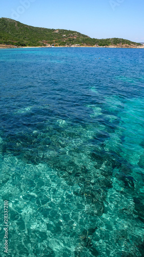 Coastline of Ammouliani island, Athos, Chalkidiki, Central Macedonia, Greece 