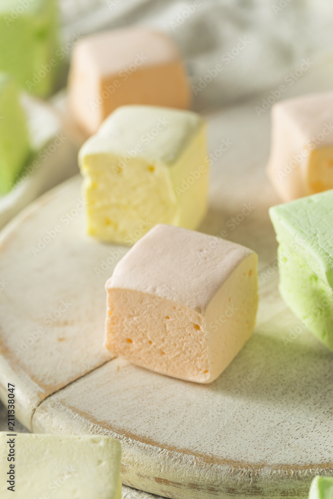 Homemade Square Fruity Colorful Marshmallows