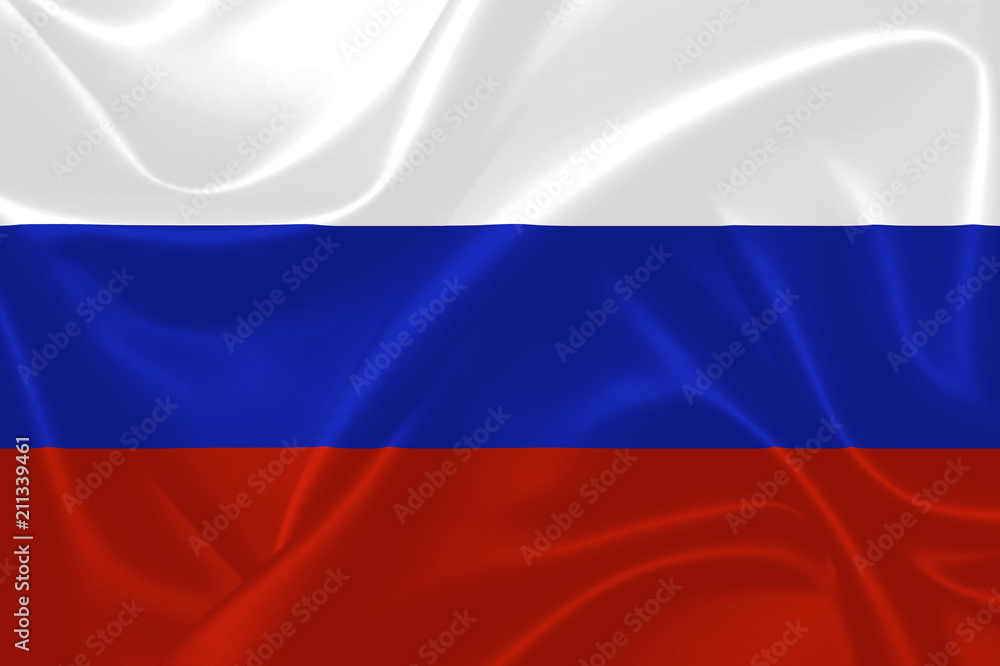 Illustration of Russia waving fabric flag Illustration of Russia waving fabric flag