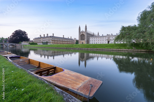 Beautiful view of Cambridge city on the River Cam