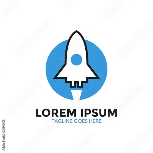 Unique Rocket Logo Template