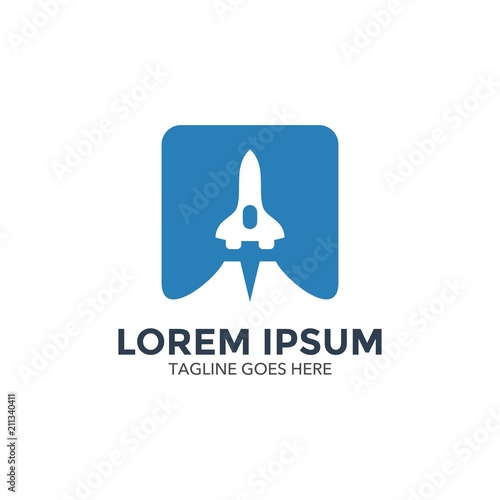 Unique Rocket Logo Template