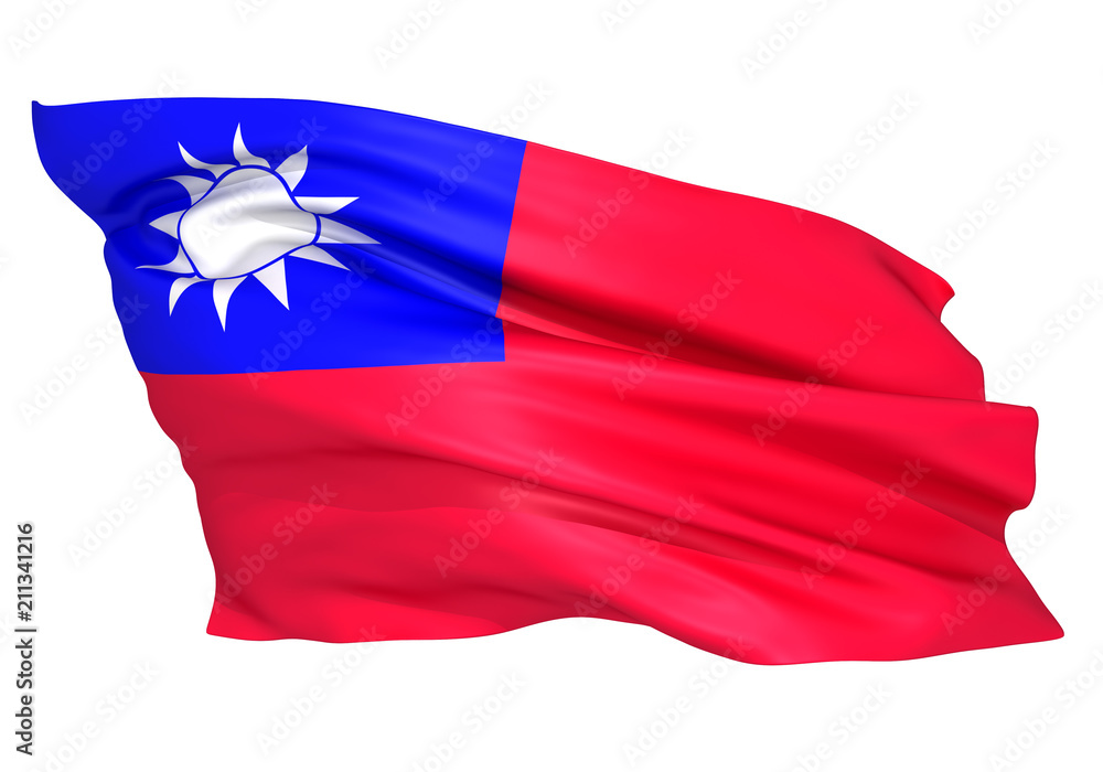 Naklejka premium 台湾国旗