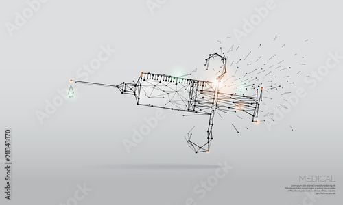 The particles, polygonal, geometric art - Vaccine.