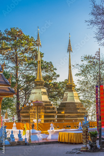 Phra That Chao Doi Tung on Doi Tung mountain in Mae Sai Chiang Rai photo