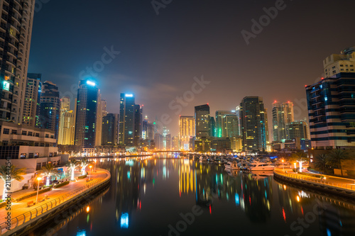 Dubai marina at night, UAE © Pawel Pajor