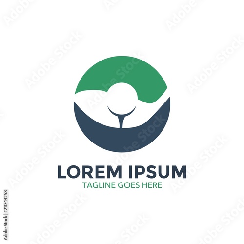 unique golf logo template