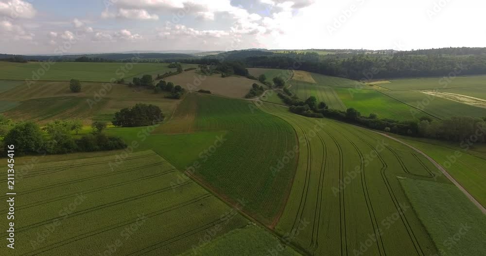 Aerial view from fields around Weisach, Germany Aerial view from fields around Weisach, Germany