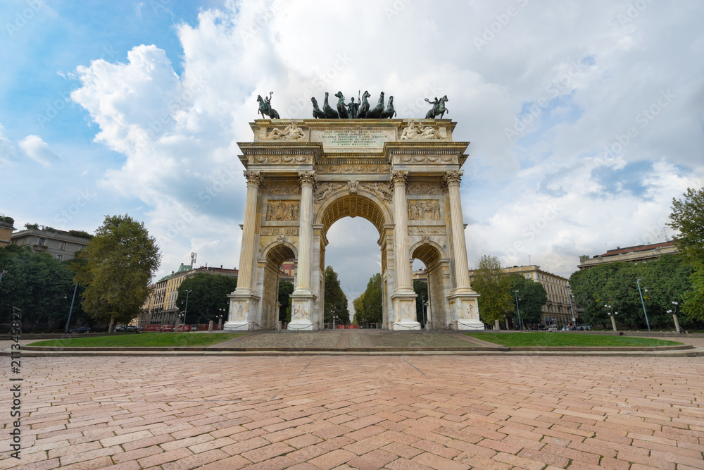 Obraz premium Arco della Pace (Arch of Peace), Porta Sempione, Milan, Italy