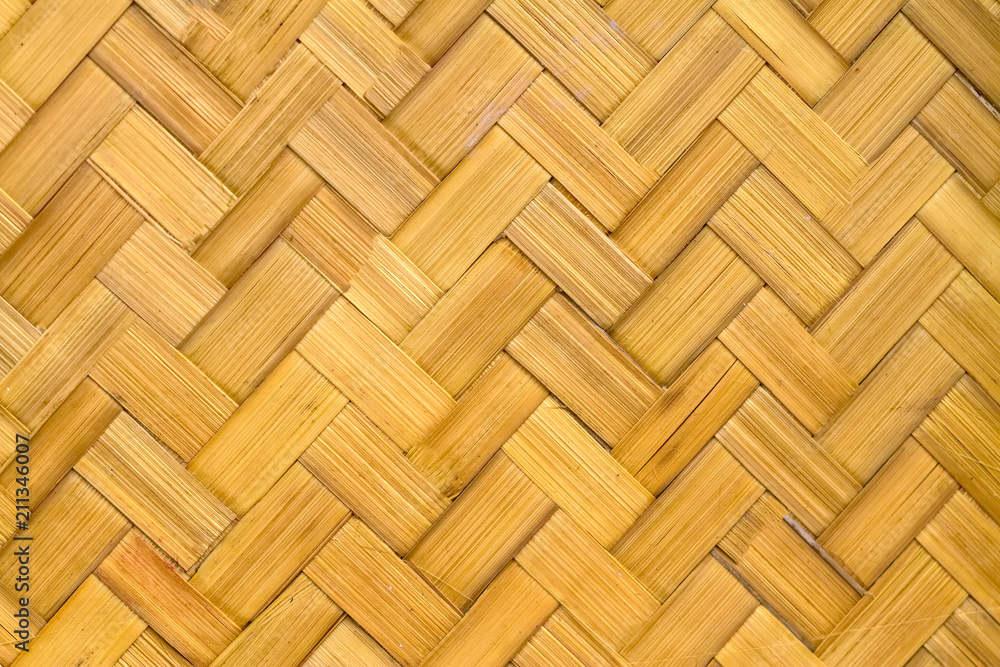 Weave pattern of bamboo background Weave pattern of bamboo background