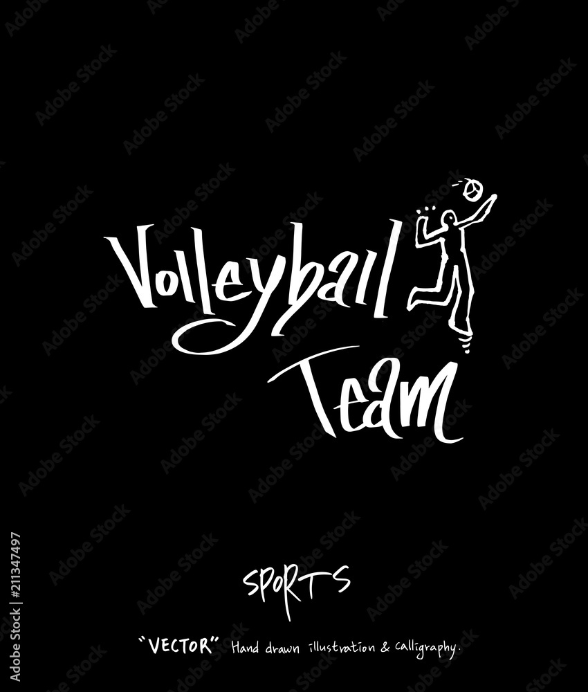 Naklejka premium 스포츠 포스터 / 손으로 그린 스포츠 그림