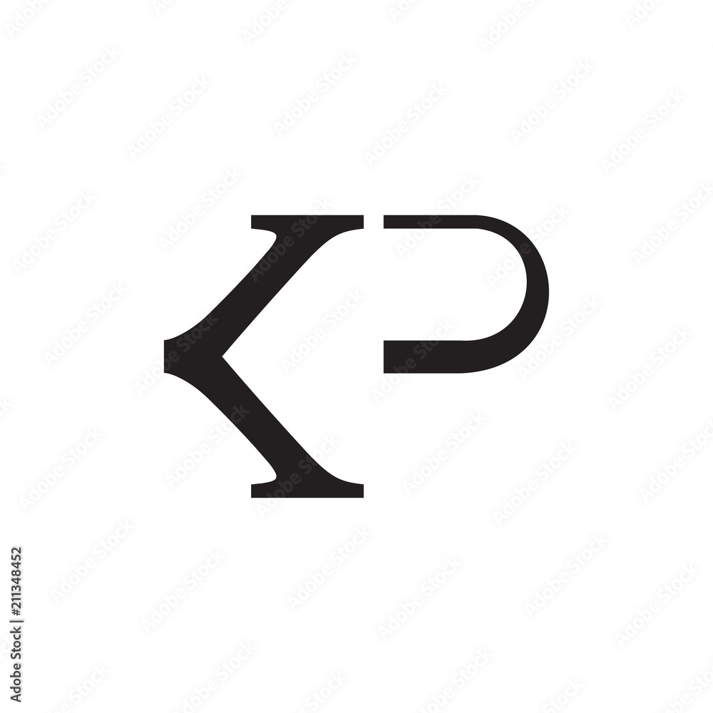 KP logo letter vector design 