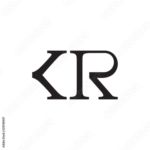 KR logo letter vector design