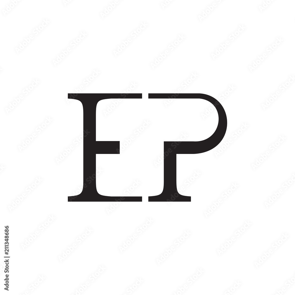EP letter logo vector design