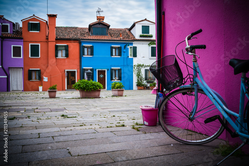 Colorful houses in Burano, Venice, Italy