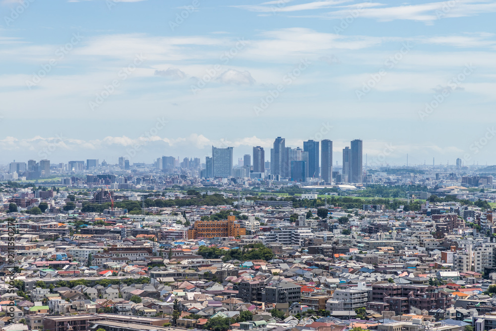 Fototapeta 武蔵小杉　高層ビル群全景　Musashi Kosugi skyscrapers