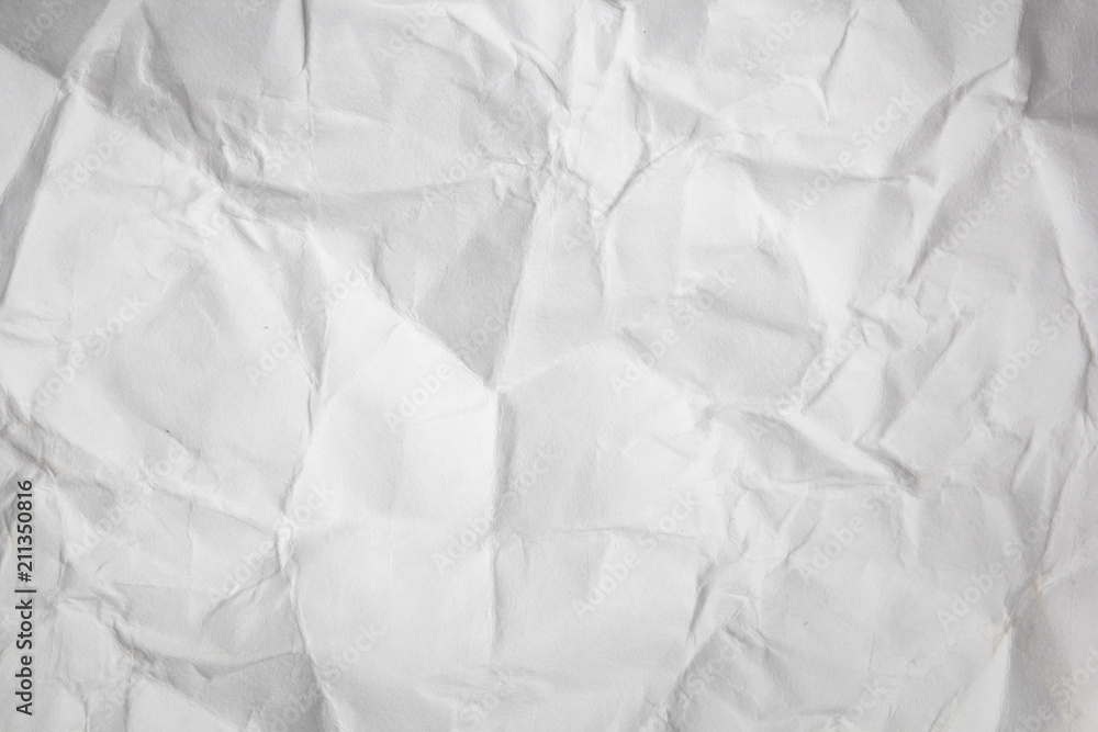 Obraz premium White crumpled paper list texture or background. 