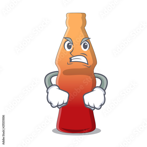 Canvas Print Angry cola bottle jelly candy mascot cartoon