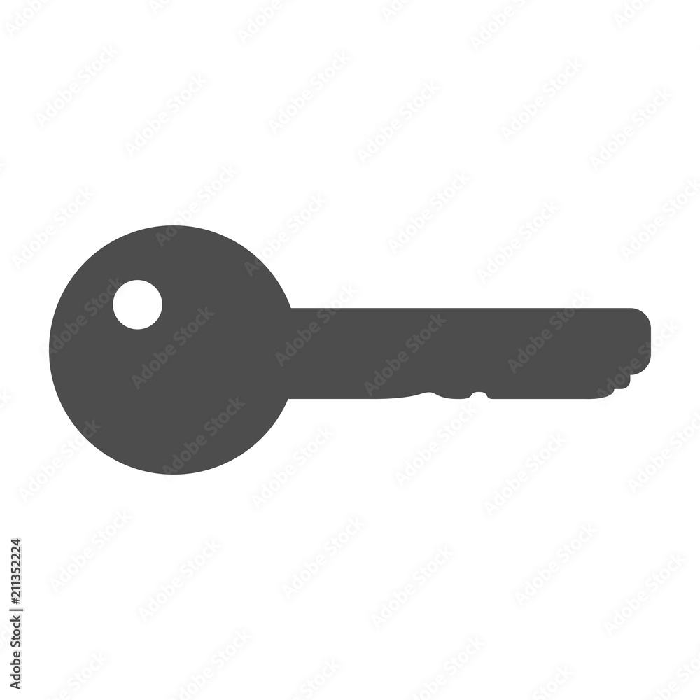 Key for cylinder lock. Vector. Key for cylinder lock. Vector.