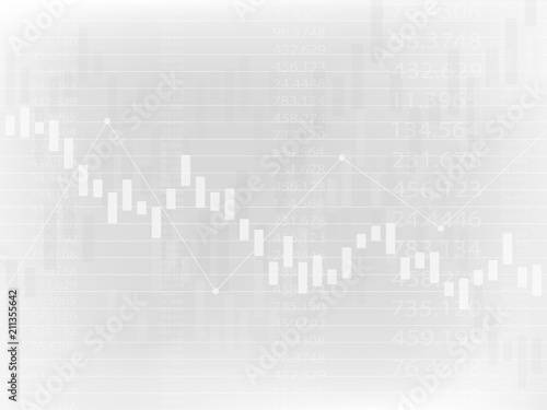 Business candle stick chart of stock market investment trading, Bullish point, Bearish point on a gray background. Vector illustrations.