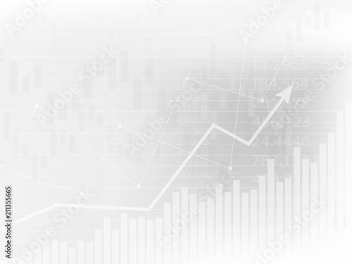 Business candle stick chart of stock market investment trading, Bullish point, Bearish point on a gray background. Vector illustrations.