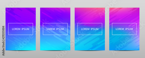 Covers with geometric pattern.Colorful halftone gradients .Vector illustrations