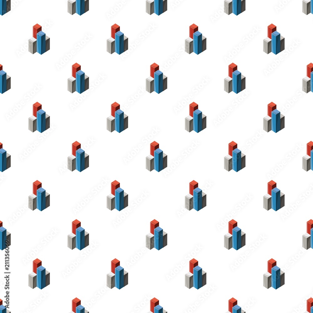 Business graph pattern seamless repeat in cartoon style vector illustration Business graph pattern seamless repeat in cartoon style vector illustration