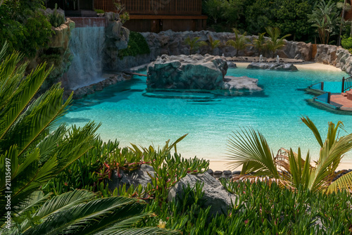 Small pool with turquoise water.