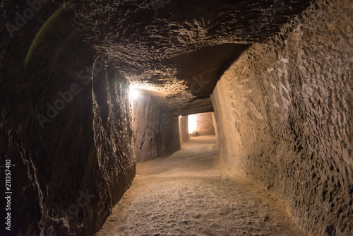 Military vehicles in the basements of Naples Italy