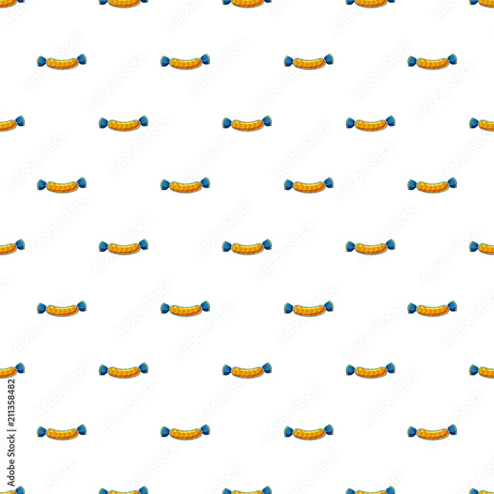 Sweet candy in colorful wrap pattern seamless repeat in cartoon style vector illustration Sweet candy in colorful wrap pattern seamless repeat in cartoon style vector illustration
