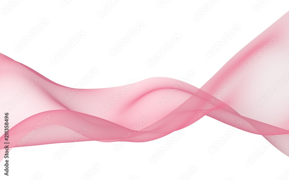 Abstract light pink wave. Light pink scarf. Bright light pink ribbon on  white background. Abstract light pink smoke. Raster air background. 3D  illustration ilustración de Stock | Adobe Stock