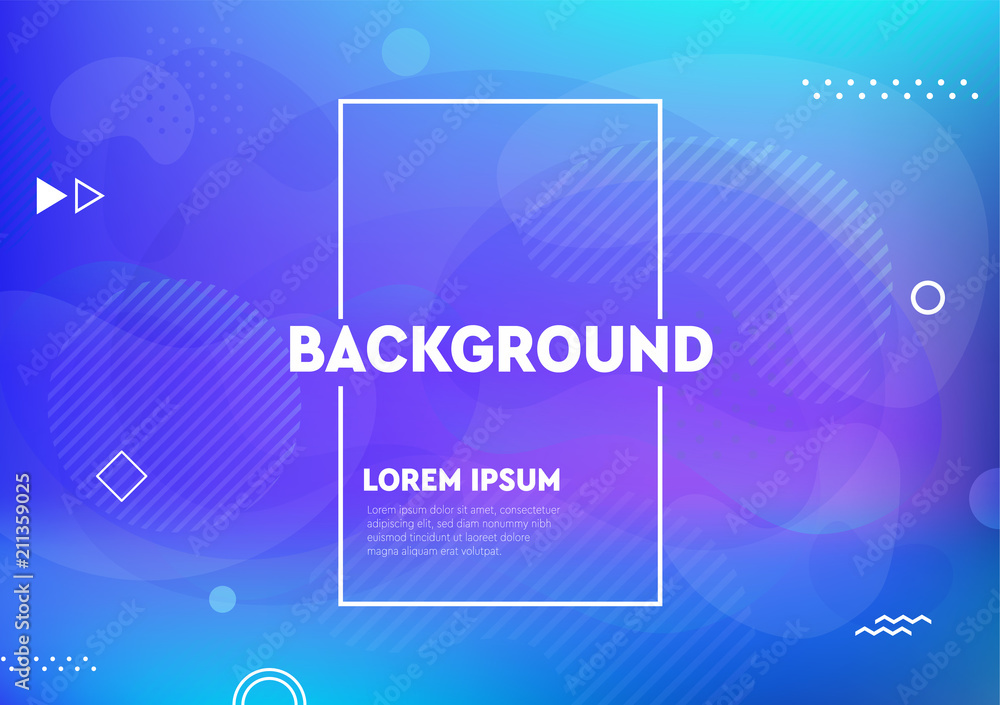 Fototapeta premium Abstract liquid colors background. Fluid shapes vector trendy gradients. Colorful graphic illustration. Geometric background molecule communication.