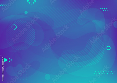 Abstract liquid colors background. Fluid shapes vector trendy gradients. Colorful graphic illustration. Geometric background molecule communication.