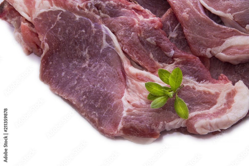 bristle chops isolated on white