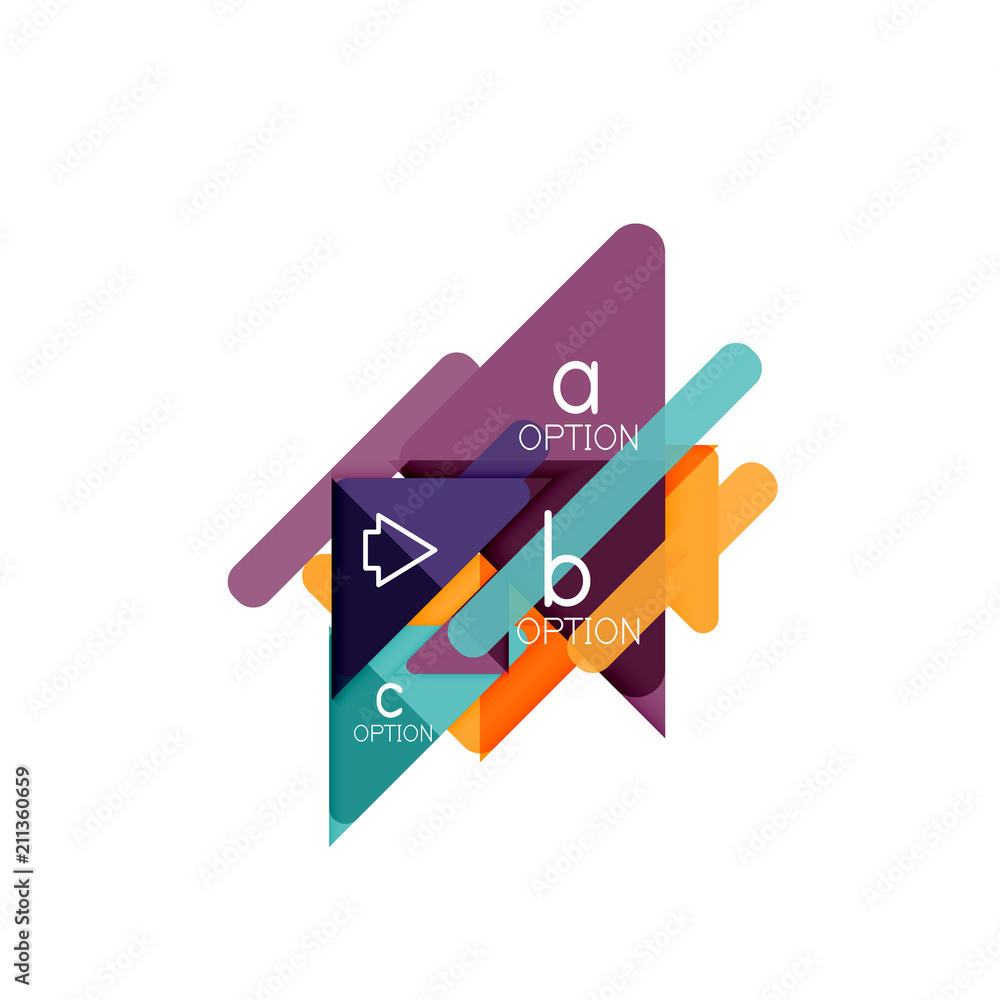 Triangle data visualization design, option infographic layout Triangle data visualization design, option infographic layout