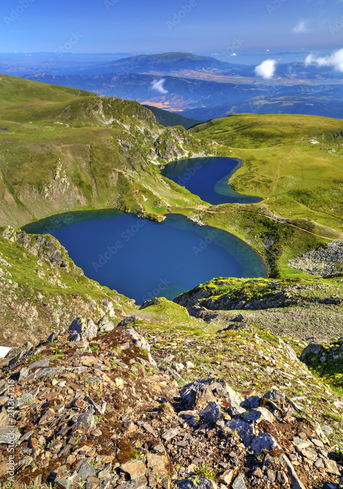 Fototapeta premium Beautiful landscape with mountain lakes