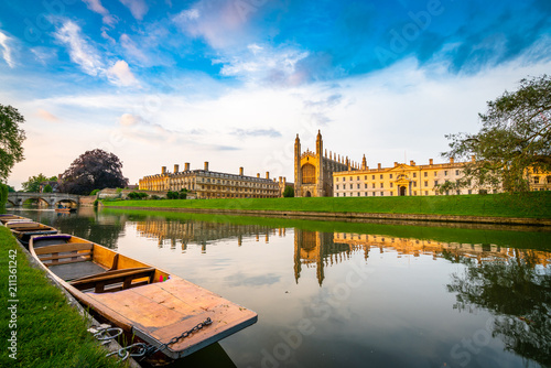 Canvas Print Beautiful view of Cambridge city on the River Cam
