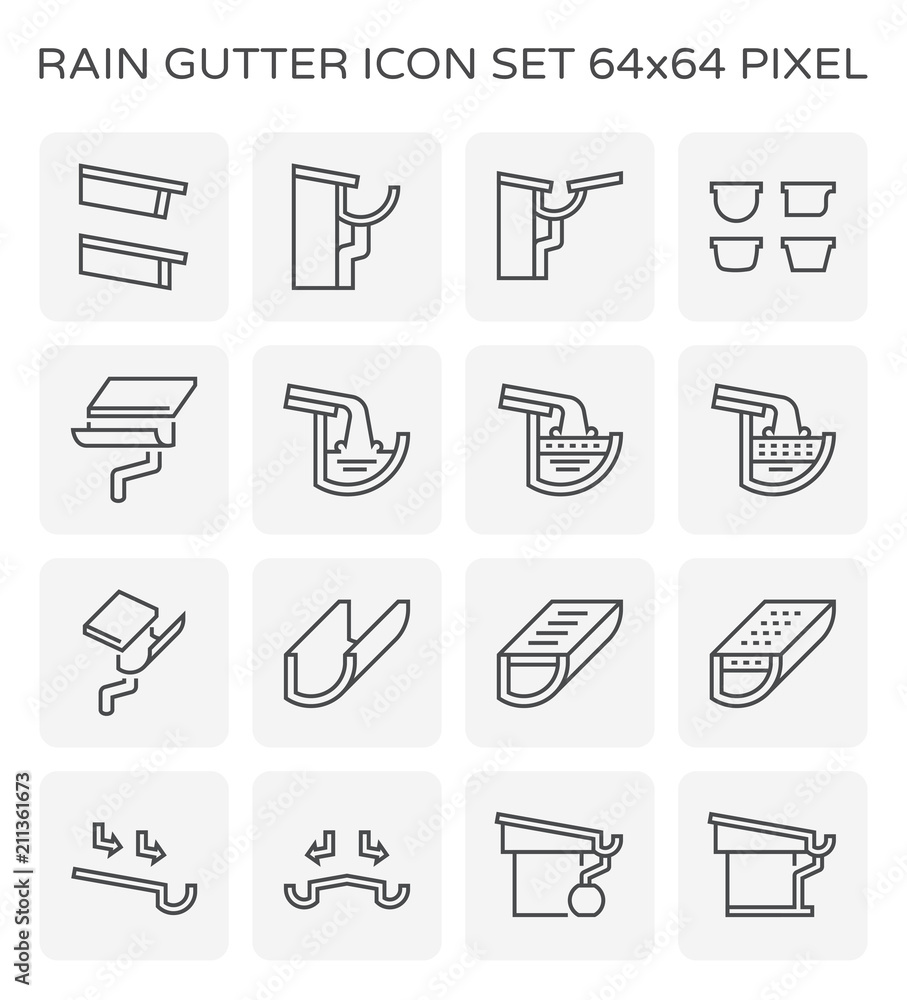 rain gutter icon rain gutter icon