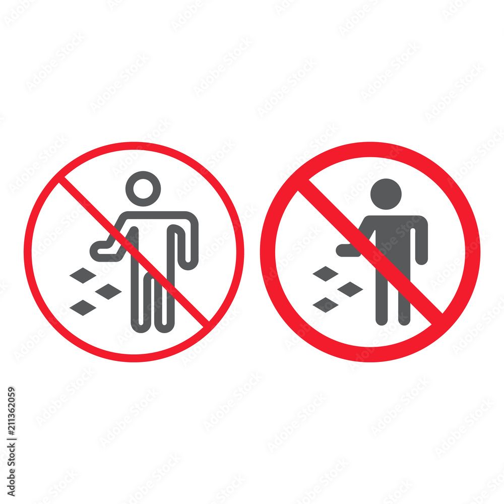 Do not litter line and glyph icon, prohibition and forbidden, no garbage sign vector graphics, a linear pattern on a white background, eps 10. Do not litter line and glyph icon, prohibition and forbidden, no garbage sign vector graphics, a linear pattern on a white background, eps 10.