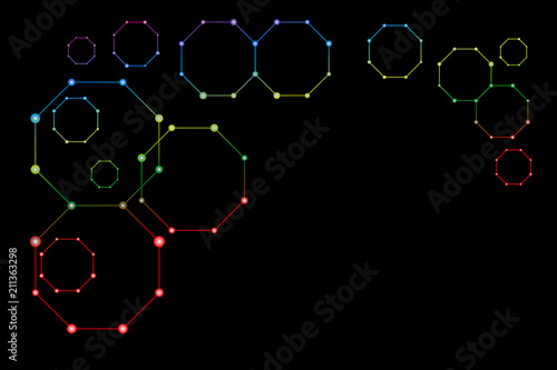 Abstract modern geometric digital,