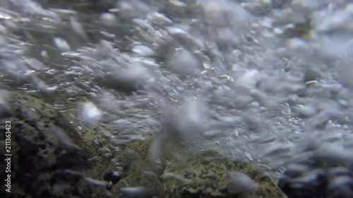 Underwater shot of a river photo