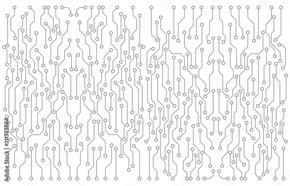 Circuit Board Hi Technology Grayscale Color Tone Pattern Vector Background