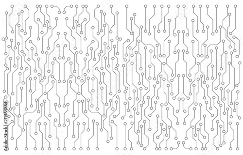 Circuit Board Hi Technology Grayscale Color Tone Pattern Vector Background