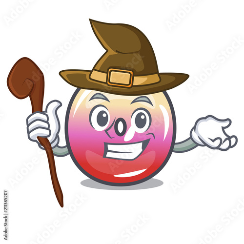 Witch jelly ring candy mascot cartoon