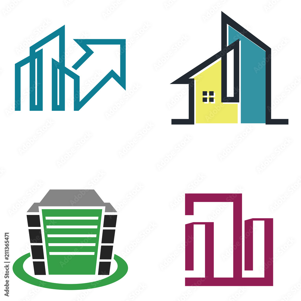 Real Estate and Business Symbol Sign Isolated Real Estate and Business Symbol Sign Isolated