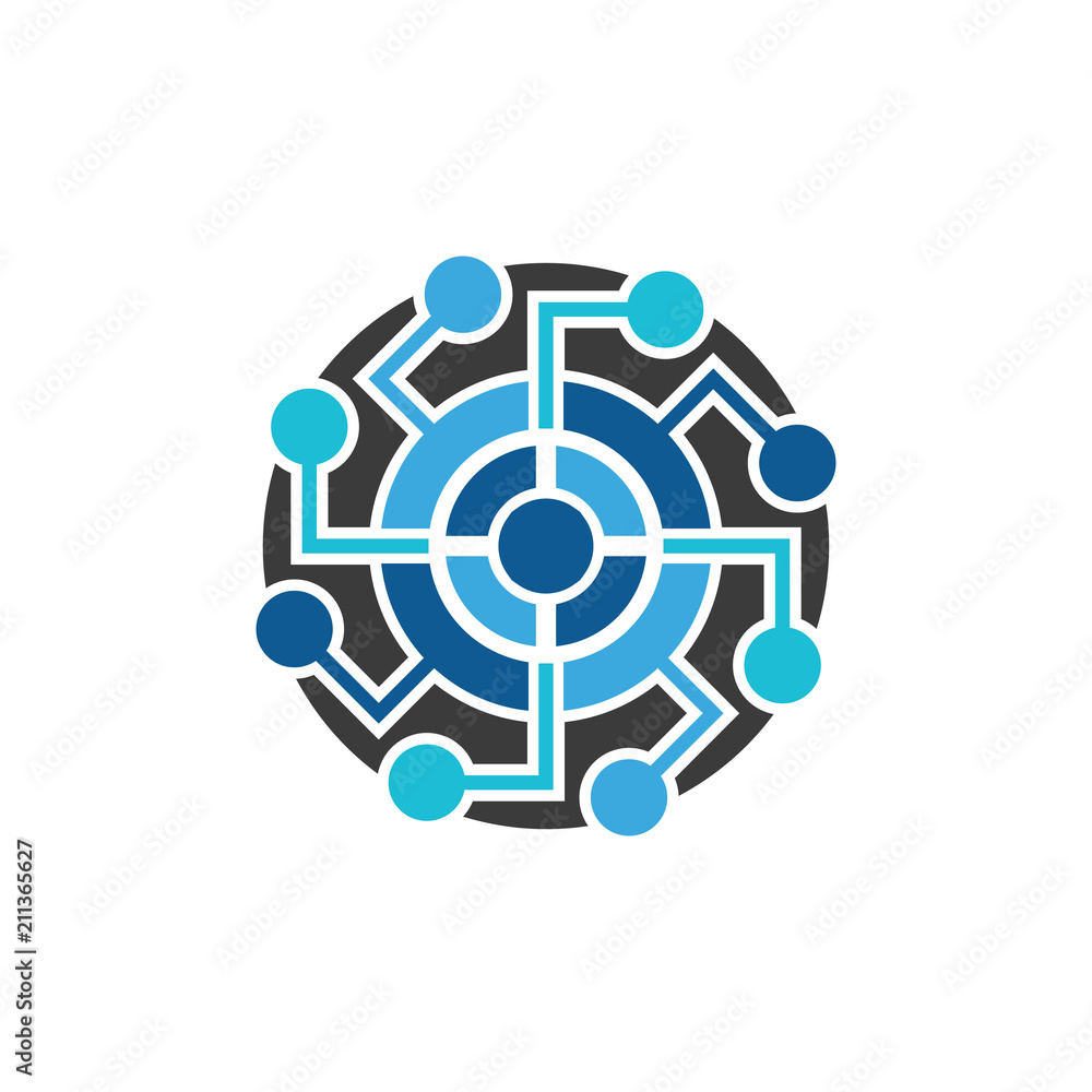 Abstract Blue Circular Business Symbol Abstract Blue Circular Business Symbol