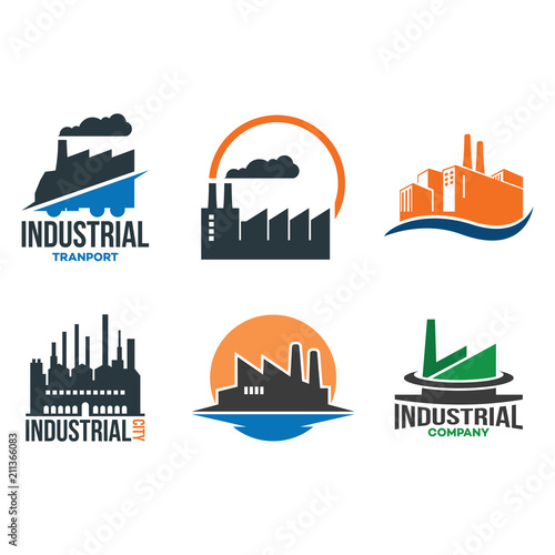 Factory Industrial Company Isolated Symbol