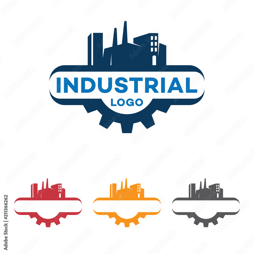 Industrial Factory Gear Logo Symbol